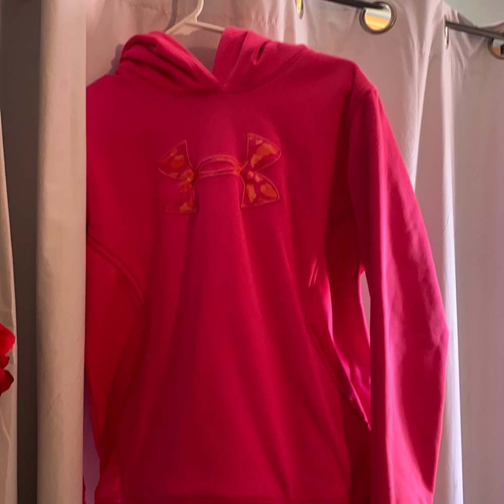 Under armour pink camo hoodie
